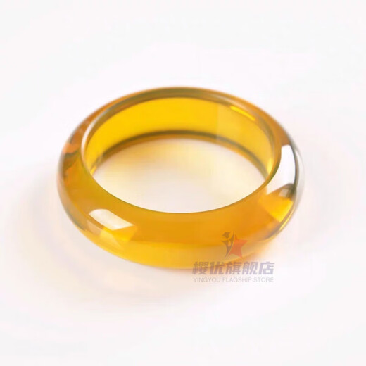 Sakura Baltic natural silk-wrapped beeswax amber bracelet widened bracelet women's health and beauty ethnic style fashion accessories blue amber bracelet inner diameter 61-62mm