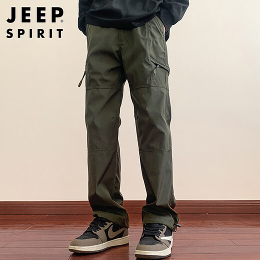 JEEP SPIRIT吉普工装裤子男春夏季休闲裤男士宽松直筒冲锋运动潮流美式长裤