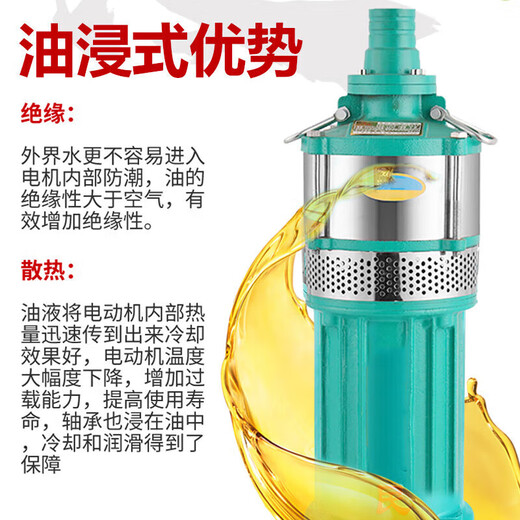 溥畔潜水泵家用井水多级高扬程抽水泵农用大流量深井高压水泵 浅灰色 (1585/64)220v