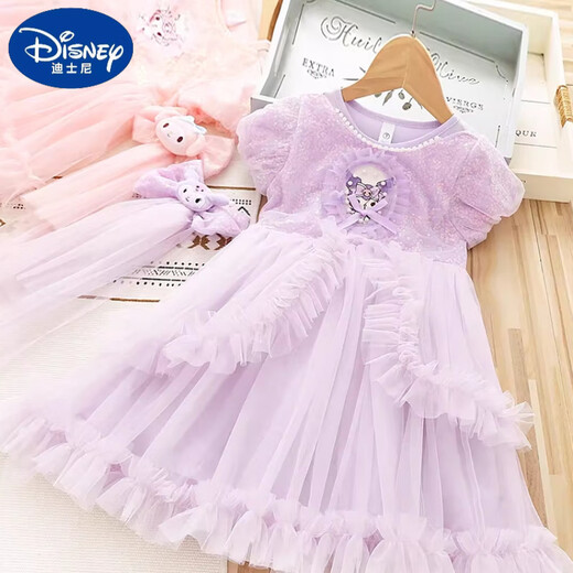 Disney Princess Kleid Girls Sommerkleid Modelle Pailletten Lolita Kleid Kinder Baby Elsa Rock Blau -826 -Lolita Elsa 90 cm