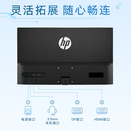 惠普（HP）星Vision Pro23.8英寸显示器100Hz IPS技术显示器 三微边设计 低蓝光 电脑办公显示屏 S24