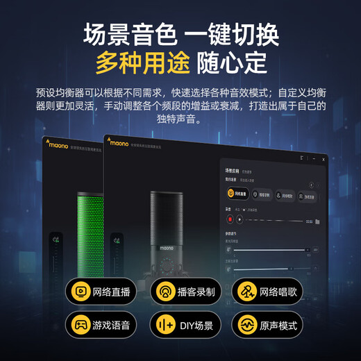 Flash microphone computer live broadcast built-in sound card professional recording dubbing game noise reduction singing radio microphone usb mobile phone condenser microphone wired desktop microphone flash microphone pm450 PM450S cantilever model comes with reverberation and sound modification-customized tone