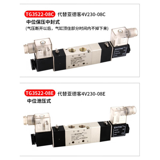 圣天（ST）NC索诺电磁阀TG3512-06E/3522-08E/3532-10E/TG3542-15E中泄式 TG3522-08EAC220V