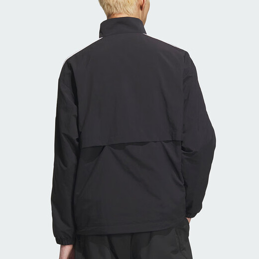 
Adidas jacket men's 2025 spring new sportswear woven breathable stand collar men's top jacket KC3894 KC3892 black/white XL