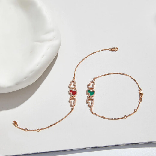 LZJV18K Gold and Red Agate Gourd Bracelet for Women Light Luxury 520 Limited Edition High-end Versatile Bracelet for Girlfriend Red Agate Bracelet