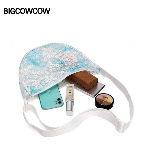BIGCOWCOW斜挎包女包棉纶单肩包百搭休闲包包运动腋下包扎染饺子包男