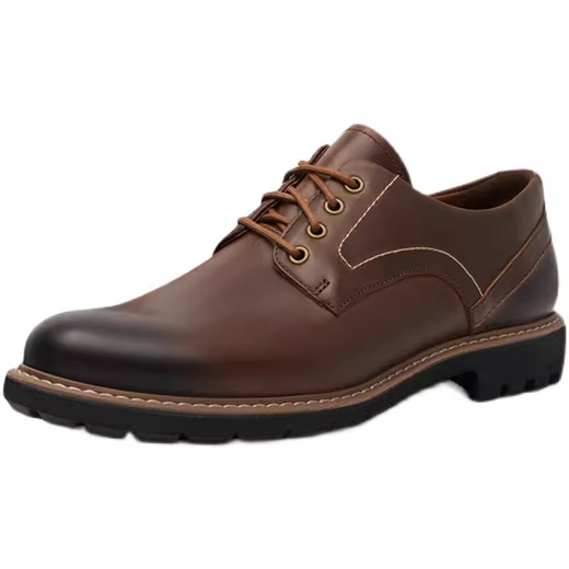 Clarks Men's Shoes Autumn Genuine Leather British Business Formal Leather Shoes Derby Shoes Batcombe Hall Black 42