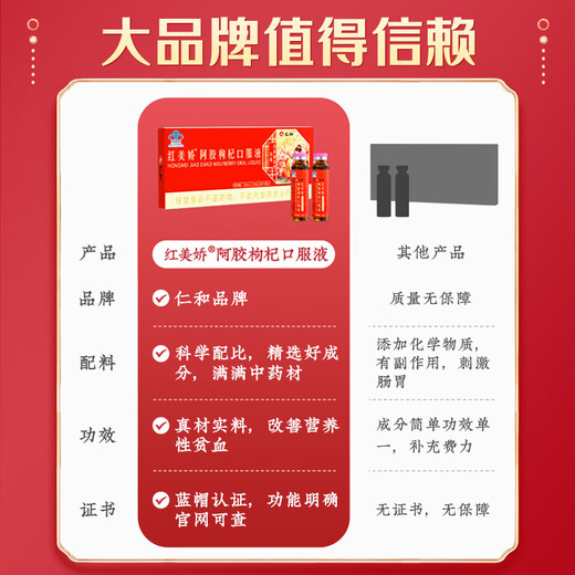 
Renhe donkey-hide gelatin oral liquid to nourish qi and blood, to supplement iron for women to improve nutritional anemia menstrual discomfort and improve immunity