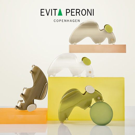 依慧达（Evita Peroni ）依慧达新款鲨鱼夹时尚慵懒风抓夹设计感女性配件 柔雾杏