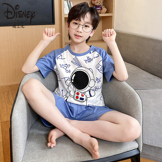 Disney Children's Pyjamas Jungen reine Baumwolle Sommer Dünne Kurzärmer-Jungen Sommer-Heimkleidung mit mittlerer Kinder Teenager Klimaanlage K6628# Superman [Pure Cotton] 170 8 Größen [empfohlene Höhe 95-105 cm]