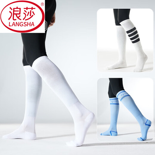 LangSha five-finger socks non-slip mid-calf indoor sports socks Pilates socks autumn and winter floor socks dance pure cotton socks 3 pairs 3 white + 4 bar white + 2 bar letter blue