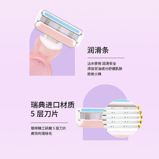 Haifeino shaver women's hair removal knife manual shaver private armpit hair shaver manual shaver long 1 piece