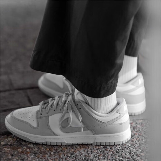 Nike (NIKE) casual shoes men's shoes 2025 summer new DUNK LOW sneakers fashionable retro non-slip low-top lightweight board shoes DD1391-103 white mist gray 40