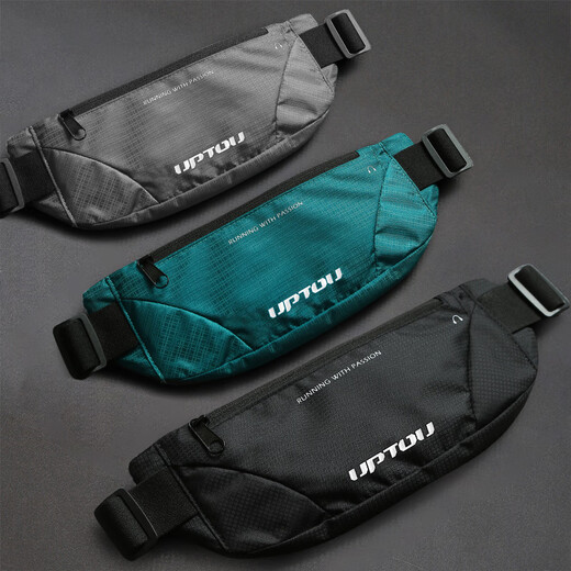 Zailu sports waist bag for women 2025 new running wear mobile phone bag fitness bag belt men's and women's cycling women's equipment black + leather arm bag pink