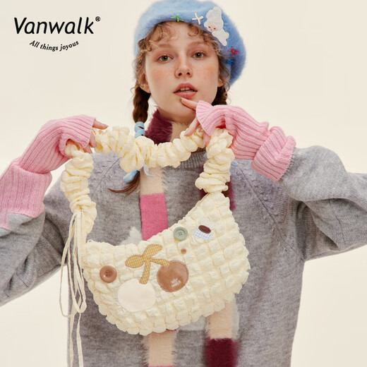 Vanwalk Small Garden Cherry Girl Sacs aisselles Sacs Handle Sacs d'épaule Sacs INS NICHES ALL-MATCH CROSSBOCK Sacs de fromage Bubble
