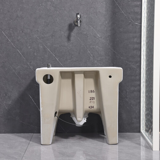 Lefit (lfte) bathroom ceramic mop pool balcony mop trough household Taiwan-controlled large, medium and small mop basin courtyard mop pool 933 Taiwan-controlled drain + faucet delivery to home