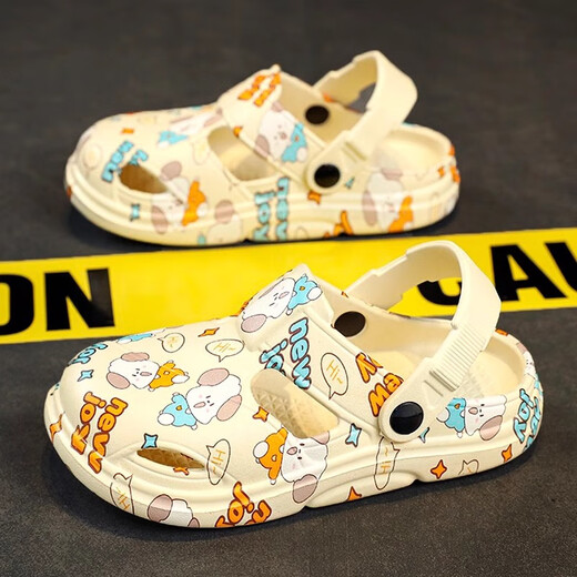 Hongxing Tong Ke Break Size Slippers Children Cave Cava Summer 2025 Sandalias de playa de NUEVAS MEDIA MEDIAL LANZA BAOTOU PINK PINCA Modelo principal 34 /35 Código deportivo estándar