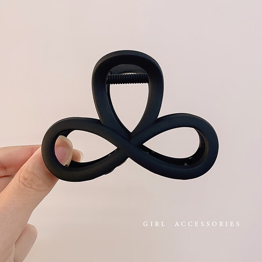 Baiyi poetry hair clip for women 2025 new high-end hair clip for medium and small hair, shark clip on the back of the head, black + dark coffee clip, 2-piece set