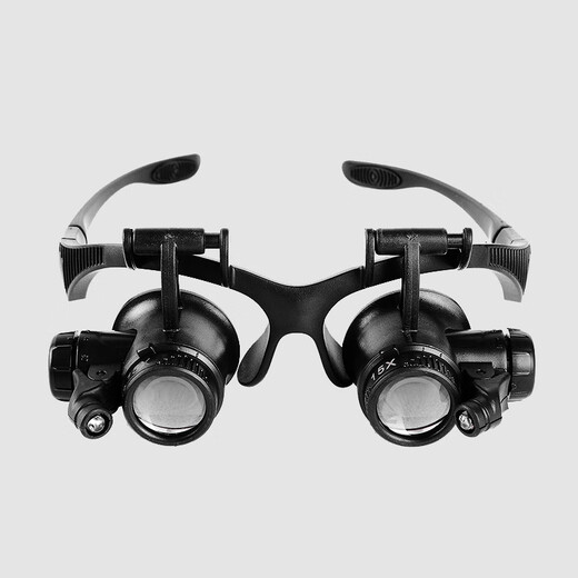 Orange central magnifying glass home appliance repair head-mounted long-distance watch repair mobile phone multi-function circuit board 20x clock repair BST-9892G8KX8 set lens
