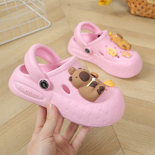 Guanmao Pei Kinderschuhen süße Lochschuhe 2025 Baby Jungen Pink 30