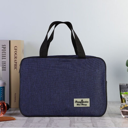 Toilet bag men and women style bath waterproof shower portable portable fitness bath bag bath cosmetic bag travel wash clean version Tibetan blue mesh rectangular