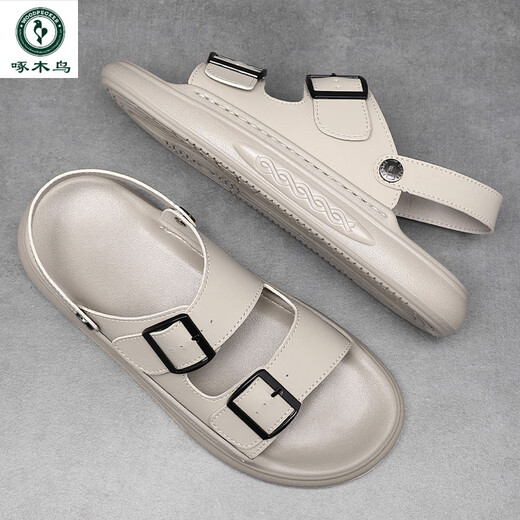 Spechts Sandalen Herren 2025 Sommer Neues modische All-Match-Sandalen mit Rutschstrandschuhen Herren Sandalen schwarz 9903 38