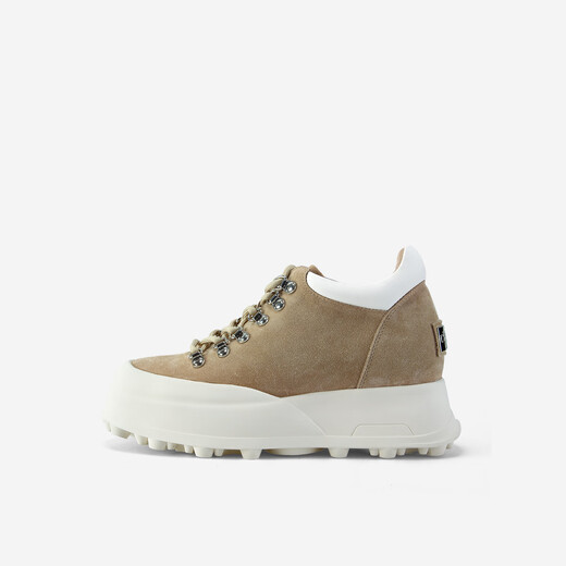 Iijin offizielle neue Frauenschuhe 8 cm dicker Sohle erhöhter Maillard Low-Top Carabiner Casual Schuhe für Frauen YF687koe Camel 39