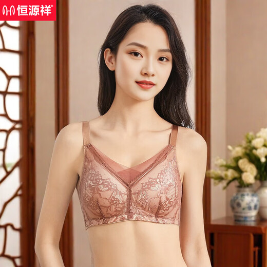 Hengyuanxiang breast resection special bra for postoperative resection of breasts, fake breasts, bra underwear, no steel ring lace side collection new style black M