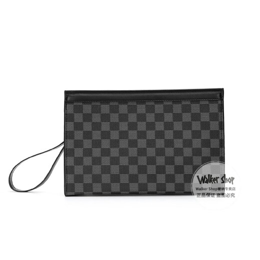 Walker Shop New Handbag Bag Men's Clutch Bag Fashion Fashion Bag Bag Arojes Bolso de negocios Bolsa de mano a cuadros de mano negra (29*19.5*5.5cm)