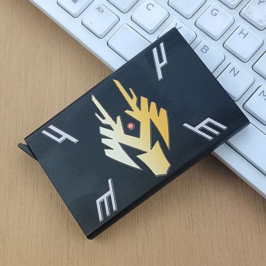 昙蓓漫新款骑士卡通自动弹出式男士网红卡套名片身份证夹极简装卡的卡包 自动弹出卡包【3D彩印黑色龙骑】