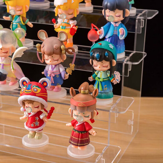 Lekali blind box storage display rack ladder type storage rack Bubble Mart hand-made small ornaments display cabinet stand-up display rack ladder rack 5 layers 29cm