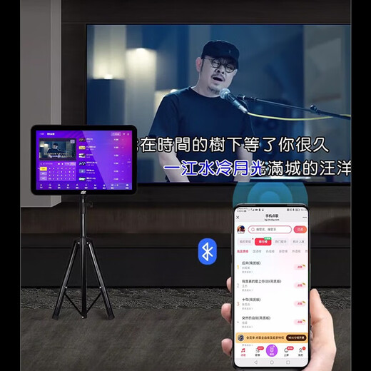 慕曦雷石户外ktv点歌机一体 雷客便携移动蓝牙语音乐谱读谱器 家庭影院用卡拉OK音响功放唱歌全套设备 雷石21.5寸语音蓝牙读谱（户外点歌机）内置电池 2T硬盘
