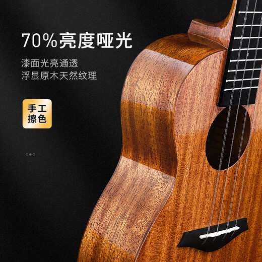 Lancro chapa ukulele niñas para principiantes de nivel de entrada Instrumento musical para adultos para niños pequeñas guitarra de 23 pulgadas Ukrili Men [beneficio] 21 pulgadas Black + algodón engrosado + +