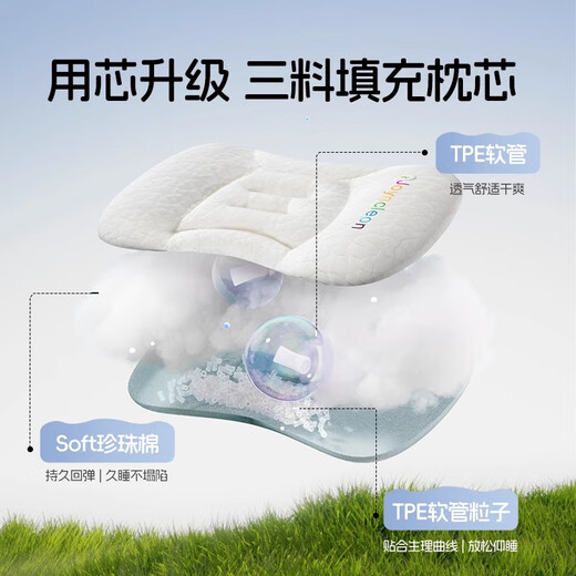 Jingqi (JOYNCLEON) baby pillow partition baby pillow neck protection artifact children's pillows over 6 months old 1-3 years old blue Jyp178139
