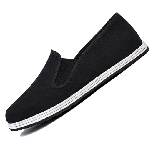 Alte Peking-Stoffschuhe Herren Sommer atmungsablöschbarer Tausendschichten Sohle traditionelle Stoffschuhe Einbeinige Arbeitsschutzschuhe Nicht-Rutschvater-Schuhe Authentische Stoffschuhe 43