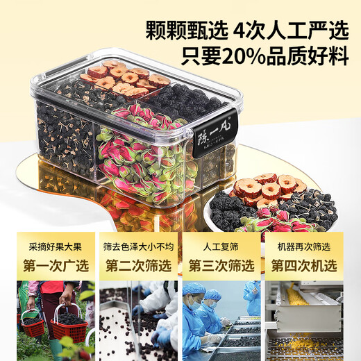 Chen Yifan Black Wolfberry, Mulberry, Rose, Red Date Slice Kombination Morgen C und Abend Die Schönheit einer Göttin ohne Make -up Health Tea 180g
