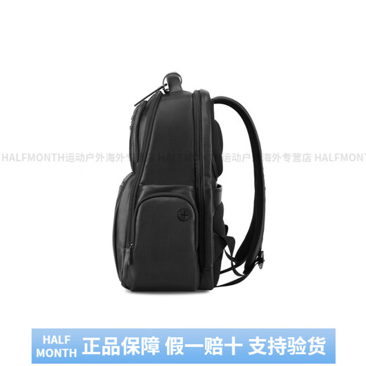 新秀丽（Samsonite）Encode简约纯色大容量商务通勤织物牛皮革书包背包双肩包男款黑色 基础装(包+吊牌)