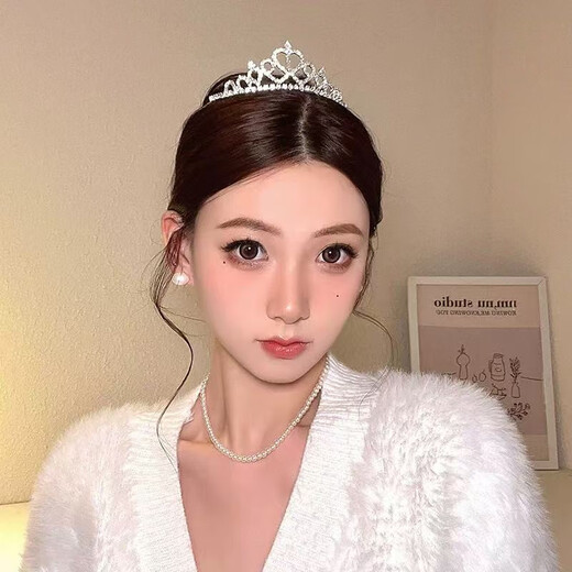 Zushange birthday crown headdress, high-end hair accessories, eighteen-year-old coming-of-age ceremony, sparkling diamond headband, certificate, proposal, photo props, love crown headdress