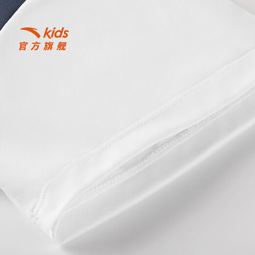Anta children's T-shirt short-sleeved boys' clothing lapel POLO shirt 2026 summer new style ice-front cool short T-shirt shopping mall same style pure white-1 160