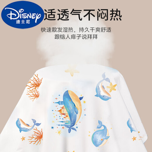 迪士尼（Disney）隔尿垫防水可水洗婴儿童夏季a类宝宝床单尿布隔夜床垫姨妈80*100 【7A除螨】鲸悠豚欢【A类婴幼儿 80x100cm