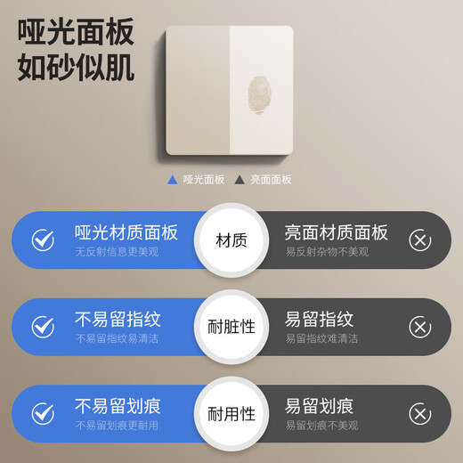 Oaks cream style switch socket panel matte ultra-thin skin-feel five-hole concealed 86 type cream gold one-open five-hole household five-hole socket