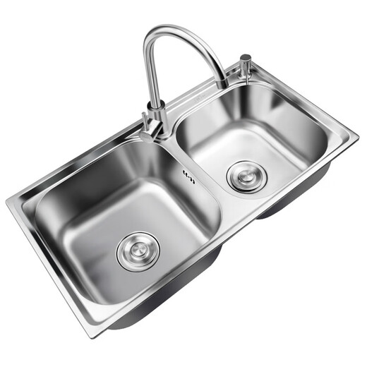 XMSJ Cocina Simple fregadero de acero inoxidable Ranura única Slot de doble ranura con cuenca de lavado de lavavajilla de lavado en espesor de la comida 3878*53 Tet COMen Comida