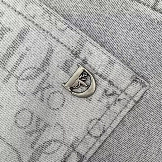 
HUALIN FASHION Spring and Summer High-end Embroidered Black Jeans Trendy Brand Slim Feet Trousers Yiniu 9906 Blue 29