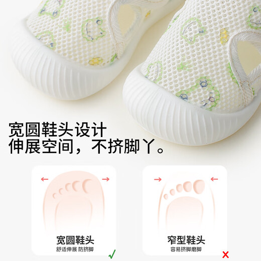喜得瑞婴儿地板鞋夏季薄款网眼透气镂空可爱卡通儿童软底宝宝学步鞋子 【1双装】蘑菇 12.5 内长12cm 建议11-15个月