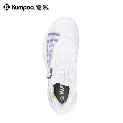 薰风（KUMPOO）羽毛球鞋减震透气纽扣鞋带男女款运动鞋厚羿PRO KH-G826S 白色 42