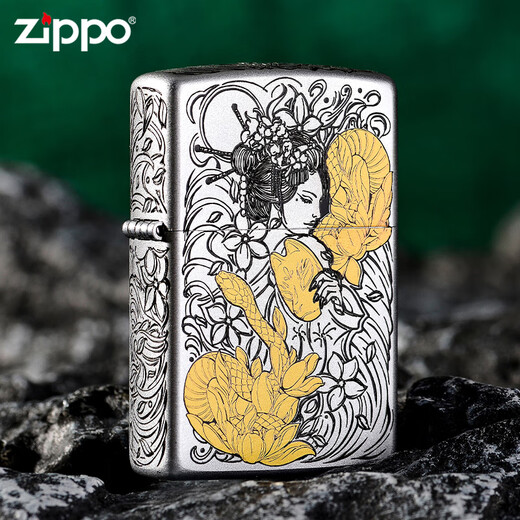 ZIPPO打火机  官方旗舰店zpoo 防风zoop火机 金蛇花魁(单机无油)DY9902DK