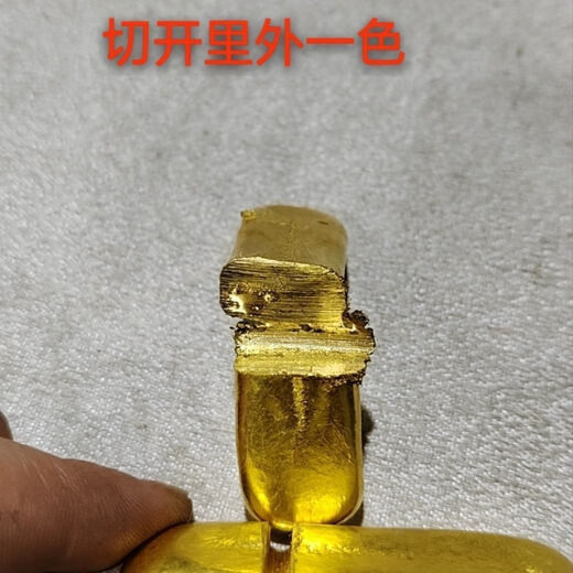 Sikkim, South Africa, high imitation gold bars, non-discoloring, tools for random cutting, molding, wealth-seeking ornaments, gold bars 100g