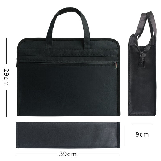 Jianteng Business Meeting Commuter Men's Women's Briefcase Bag File Pack Customized File Bag Zipper Large Capacity Waterproof Data Bag Simple Tote Bag High-end Sense Tote Bag 9902 Dark Blue (plus business card) 39*29*9cm