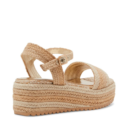 Steve Madden Girls' Shoes Cleo, Natural Natural 2 Little Kid