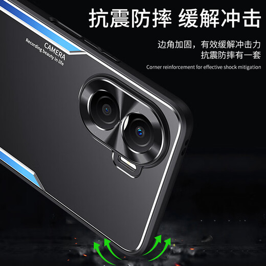 科泊特 红米Turbo4Pro手机壳小米Redmi新品turbo4pro金属背板全包镜头防摔保护套高档防指纹男士后盖5G潮 【黑金色 - 金属刀锋】 小米红米（Turbo4 Pro）